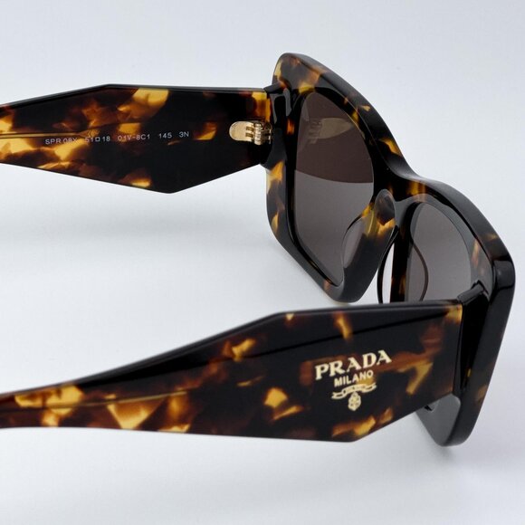 Prada PR08YS 01V8C1 Women BRAND NEW Sunglasses Havana Honey Brown Cat Eye main image 6